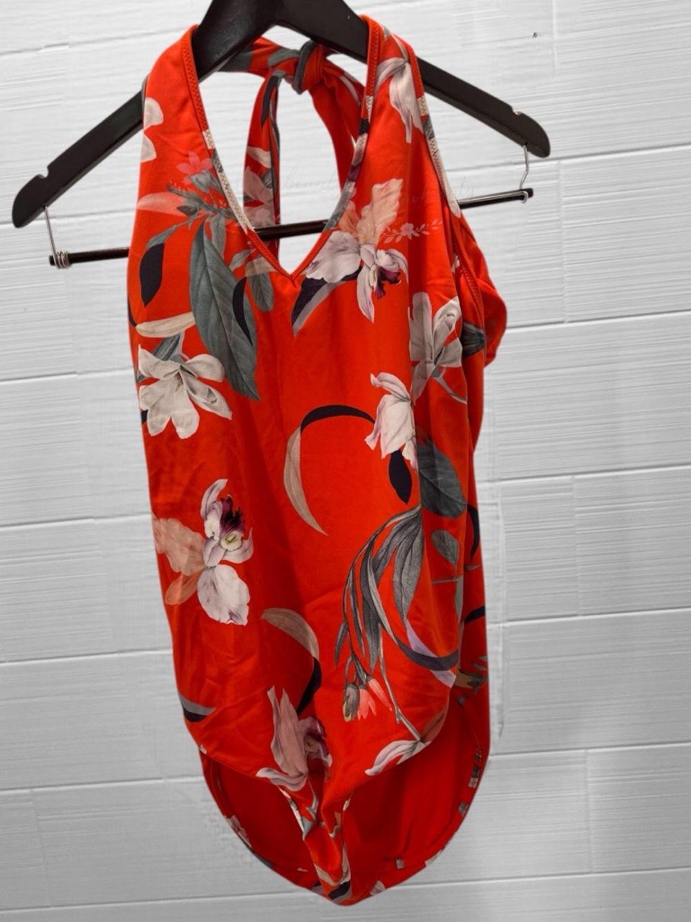 SOLD!! Athleta Tropical Floral Halter One-Piece Swimsuit - Picture 3 of 6